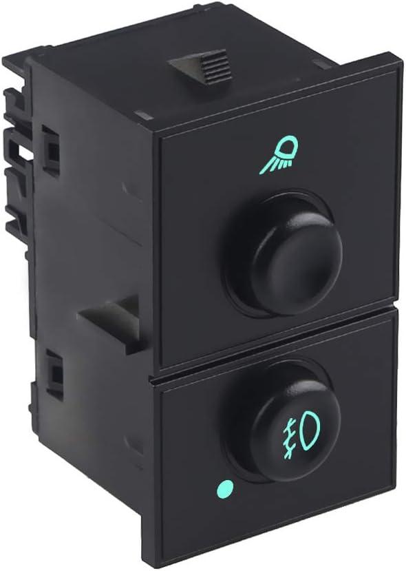 WMPHE Fog Light Switch Compatible with 2003-2006 Chevy Silverado 1500 2500 Avalanche Suburban Tahoe 2003-2006 GMC Sierra 1500 2500 Yukon Cadillac Escalade ESV EXT Replacement for D7096C 15143597