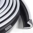 40 Feet Door Weather Stripping, Kerf Weather Stripping for Doors with Groove, Kerf Door Seal for Large Gap and Easy Installation(40, Black)
