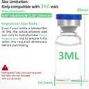 Silicone 3ml Vial Insert (1 short +2 tall) Compatible with Hydrapeak Food Jars,Vial Insert Peptide Storage for 32/25/18oz Hydrapeak Food Thermos, Maximum Hold 48 Vials, Blue.(No vials&Jar included)