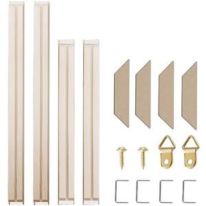 Texas Art DIY Wood Stretcher Bars for Canvas, Solid Wood Frame Kit, Easy to Assemble, Gallery Wrap for Oil Painting, Wall Posters, Customized Wooden Frame Kit for Diamond Painting, White, 20x30 Inch