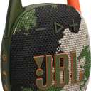 JBL Clip 5 - Ultra-Portable, Waterproof & Dustproof Bluetooth Speaker, Big Pro Sound with Punchy bass, Integrated Carabiner, Up to 12 Hours of Play, Made in Part with Recycled Materials (Squad)