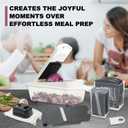 8-in-1 Vegetable Chopper with Container - Veggie Onion Salad Chopper, Mandoline Slicer, French Fry Cutter, Kitchen Gadgets with Cleaning Tools (White)