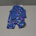 upandfast Baby/Toddler Swimsuit UPF 50+ Sun Protection One Piece Zipper Bathing Suit with Sun Hat Infant Beach Swimwear (3-6 Months, Blue Shark(ls))