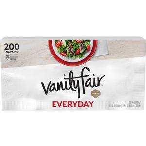 Vanity Fair Everyday Paper Napkins, 200 Count, Disposable Napkins Made Soft And Smooth For Everyday Meals