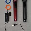 Wireless Microphones, Dual Karaoke Microphone System, Wireless Microphones with Rechargeable Receiver, Cordless Dynamic Mic Micro Set for Singing, Wedding, DJ, Party, Speech,Red Black