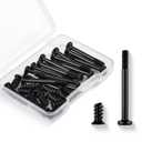 30PCS Computer PC Fan Screws Kit for Computer Cooling Fan Mount with Long & Short Tapping Stainless Steel Screws (#6-32x30mm 15 Pcs / M5x10mm 15 Pcs)