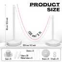 Geiserailie 6 Pack 34" Traffic Delineator Posts with 5FT Chains White Safety Barrier Posts Portable Traffic Cones Detachable Warning Bollard for Parking Lot Driveway Construction Work Crowd Control