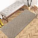 PURRUGS Dirt Trapping Door Mat 24" x 59", Non-Slip Machine Washable Entry Rug, Shoe Scraper, Dog Doormat, Super Absorbent Welcome Mat for Front & Back Door, Muddy Wet Shoes & Paws, Taupe