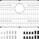 Kitchen Sink Grid and Sink Protectors, Stainless Steel Sink Grids for Bottom of Kitchen Sinks, 26" x 14 1/16" with Rear Drain for Single Bowl Sinks, 304 Stainless Steel Material