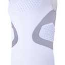 COOLOMG Youth Baseball Chest Protector Padded Compression Shirt Sleeveless Softball Football Lacrosse Rib Heart Sternum Guard Large