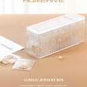 HOMEHIVE Acrylic Jewelry Box Organizer, Clear Jewelry Organizer and Storage with 20 Portable Anti Tarnish Jewelry bags, Travel Jewelry Case for Earrings/Rings/Necklaces Gifts for Women Girls, Clear