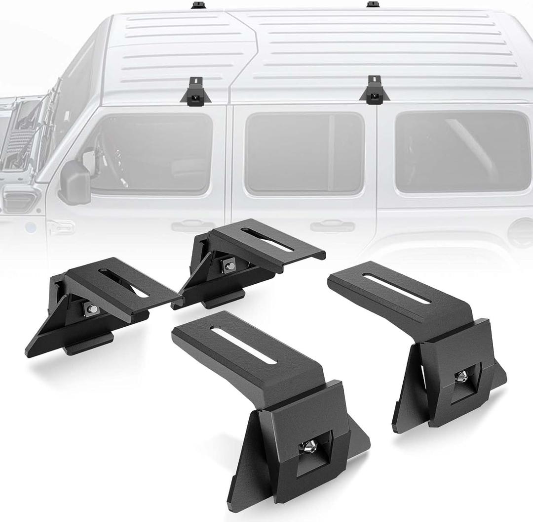 XOOKUN Roof Rack Mounting Brackets Compatible with Wrangler JL JK 2007-2024, Gladiator JT, Cherokee XJ 1984-2001