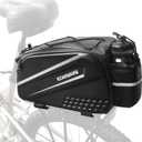 ZTZ 2025 Upgraded Generies Biking Universal Bike Bags - 10L/17L Hard Shell Bike Bag with Perfect Size and Made of 100% PU & EVA, Bike Rack Bag with Reflector, Hand Strap for Commuter Travel Outdoor
