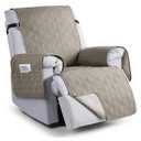 VANSOFY 100% Waterproof Recliner Chair Covers, Recliner Cover Non-Slip Dog Chair Cover Furniture Protector Washable Slipcover with Pocket, Elastic Straps for Pets, Dogs(Khaki, 23.6")