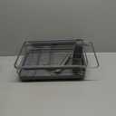 Dish Drying Rack - Stainless Steel Dish Rack with Drainboard for Kitchen Counter and Sink, X-Large, 12.0" W x 15.8~23" L x 5" H, Silver