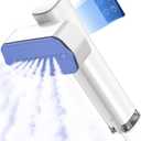 Dovety Steamer for Clothes, Portable Handheld Travel Steamer, Clothing Wrinkles Remover for Gament Steam, 1100W Powerful 2 In 1 Steamer&Iron, 100mL Water Tank Capacity, for 120V Home, Office, Travel (White)