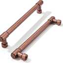 khtumeware 10 Pack 6 Inch(152mm) Vintage Antique Copper Cabinet Pulls Kitchen Cabinet Hardware for Cupboard Drawer Handles Dresser Pulls (6"(152mm) Hole Center)
