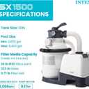 INTEX 1,500 GPH Krystal Clear Sand Filter Pump for Above Ground Pools, Swimming Pool Pump with Automatic Timer - Improved Circulation, Filtration, & Clarity