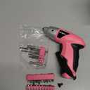 Hi-Spec Small Electric Screwdriver, Mini Drill Set, Rechargeable 3.6V Cordless Screwdriver with 26 Driver Bits, Power Tool for Small Projects & Home Use, Pink