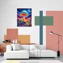 obterie Mushroom Paint by Numbers Kit for Adults Beginner Trippy Oil Painting Kit Adult Paint by Number Kits on Canvas DIY Painting for Beginners Art by Numbers for Gifts Home Wall Decor 16x20 Inch (YF024)