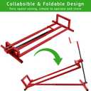 Lawn Mower Lift Jack, TUNTENDO Lifting Platform 882 Lbs Capacity Telescopic Maintenance Jack for Garden Tractors & Riding Lawn Mower with Manual Handle & Power Tool Extension Handle (Red)