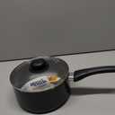 GoodCook Everyday Sauce Pan with Lid Ceramic Nonstick Aluminum Construction for Even Heating Non-Toxic PTFE & PFOA Free, 3-Quarts, Black