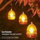 2 x Solar Lantern Candle Tea Lights - 2Pcs Outdoor Candle Lamp FLameless Flicker, LED Candles Light Solar Powered Lanterns Home Decor for Patio Garden Camping Party