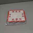 50pcs Cherry Food Trays, Kraft Paper Food Holder Trays Cherry Serving Snack Boats Birthday Paper Serving Hot Dog Plates Fruit Theme Party Supplies for Birthday Decorations