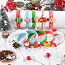 Morcheiong 40 Pieces Merry Christmas Rubber Bracelets Silicone Wristbands for Holiday Party Goodies Bags Stuffers Filler Favors Classroom Prizes School Class Exchange Supplies