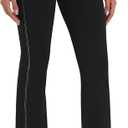 Sunzel Flare Leggings for Women High Waist Workout Leggings with Pockets Tummy Control Wide Leg Flared Yoga Pants (Medium, Black)