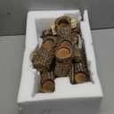 Plow & Hearth Faux Oak Wood Resin Logs Candle Holder for Fireplace | Romantic Ambiance Without Heat or Mess | Holds 8 Tea Lights| Realistic Sculpted Logs | 15" L x 9" W x 5" H