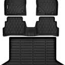 Floor Mats & Cargo Liner Compatible with Mazda CX-5 2017-2025 Cargo Mat, Full Set All Weather Protection 1st, 2nd Row Car Liners & Trunk Mat, Black