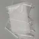 G2PLUS 25PCS White Organza Bags 5x7 inches, Sheer Mesh Jewelry Pouches, Organza Gift Bags with Drawstring for Candy, Jewelry, Wedding Party Favors