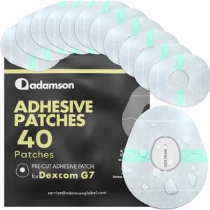 Adamson Dexcom G7 Over Patches Waterproof  40 Clear Adhesive Patches  Transparent CGM Covers No Glue on Sensor  Strong Hold  Hypoallergenic & Sweatproof