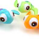 DUCKBOXX XX Wind-up Swimming Sea Turtles Bath Toy, No Battery Mold-Free Anti-Rust Interactive Montessori Toy for Kids 18M+ (3pcs) (Multicolor)