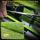 14-Inch 4-Blade Push Reel Lawn Mower, Manual Reel Push Mower, Walk-Behind Lawn Mowers, 5-Position Cutting Height Adjustment for Garden, Yard and Field, Suitable for 1-3 Inches of Grass