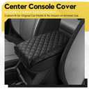FIILINES Center Console Cover for Subaru Forester 2025 2026, Armrest Cover Pad Cushion Protector Forester Accessories Armrest Cover Anti-Scratch Black