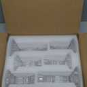 Amber Candlestick Holders Set of 6, Taper Candle Holders, 4.3" H & 6.3" H Glass Candle Holder for Candlesticks & Pillar Candles, Candle Holder for Table Centerpieces and Party Decor