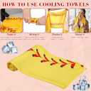 Moukeren 12 Pcs Cooling Towel with Mesh Storage Bag and D Ring Hook, 40" x 12" Soft Breathable Chilly Microfiber Sport Towels for Yoga Running Gym Workout Sport Party Favors Team Gift(Softball)