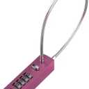 gate Locks for Outdoor Fence gate Lock Locker Lock Bike Lock Cable Chain Lock Combination Lock Outdoor(Pink)