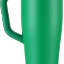 Ice Shaker 40 oz Tumbler with Handle and Straw | 40oz Green | Cold for 30+ Hours | 2-in-1 Tumbler Shaker Bottle | Odor-Free 40 ounce Bottle for Water, Protein Shakes, Smoothies, Cocktails