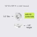 N52-1/2 D x 1/8" H - 40 Pack with #4 Screw Countersunk Hole Powerful Rare Earth Ring Magnets, Super Strong Neodymium Mounting Magnets for Tool, Crafts and Cabinet Countersunk Magnet
