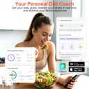 Smart Kitchen Food Scale with Nutritional Calculator, Calorie Fat Carbs Protein Tracker, Free App, Barcode Scan, Food Preload, On-Screen Nutrient Display, Personal Goals, 11 lb / 5 kg