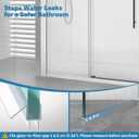 Shower Door Bottom Seal Strip, 2PCS Seal Strip, Ultra Clear PVC, 36" Length, Fits 10mm Thick Glass, Prevents Leaks, Easy Installation, No Adhesive Required (Ultra Clear, 36in for 3/8"(10mm) Door)