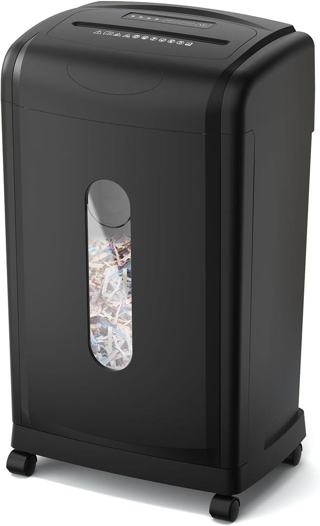 18 Sheet Cross Cut Paper Shredder 7.926 Gallons Heavy Duty Paper CD Card Ultra Quitet Cutter for Home and Office Ultra Quiet Durable High Working Speed