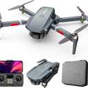 FPV Drone with 2 Camera for Adults, Foldable WIFI RC Quadcopter Remote Control Airplanes Kit with 2 Batteries,Advanced Brushless Motors, Long Range Video Transmission, 3D Flip, Auto Return Home,APP Control (Gray)