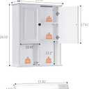HAIOOU Bathroom Wall Cabinet with Motion Sensor LED Light, Wooden Medicine Cabinet Wall Mounted Cupboard, Over Toilet Storage Cabinet with Buffering Hinges and Adjustable Shelf - Modern White, 23.6" W x 8.2" D x 29.5" H