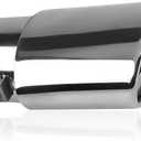 Car Tailpipe, Stainless Steel Exhaust Tip, 2.48" Inlet 3.3" Outlet Exhaust Pipe Flue Muffler, Screw-fixed Modified Exhaust Pipe, Universal for Car Exterior Rear Tip Pipe Accessory (Silver #Straight) (1 PC)