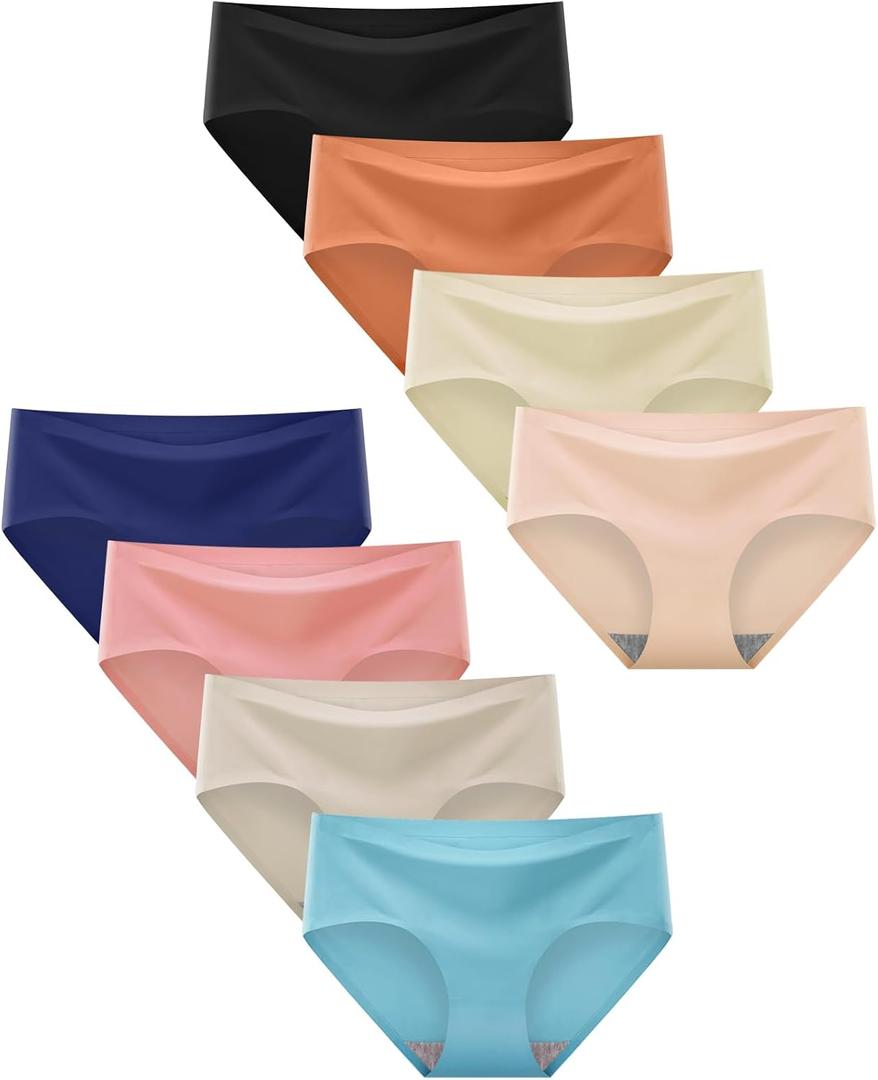Finihen Teen Girls Underwear Seamless Big Girls Panties No Show Multipack, 13-14Y