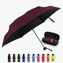 Yoobure Small Mini Umbrella with Case Light Compact Design Perfect for Travel Lightweight Portable Parasol Outdoor Sun&Rain Umbrellas Burgundy